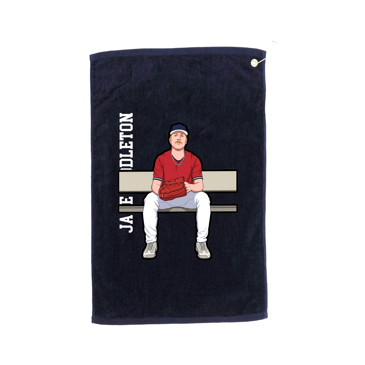 Golf Towel — Name Vertical in Navy