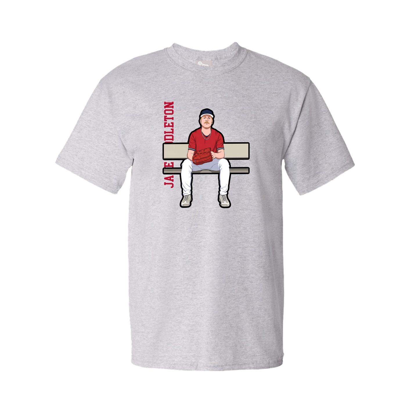 Youth Tee — Name Vertical in Grey