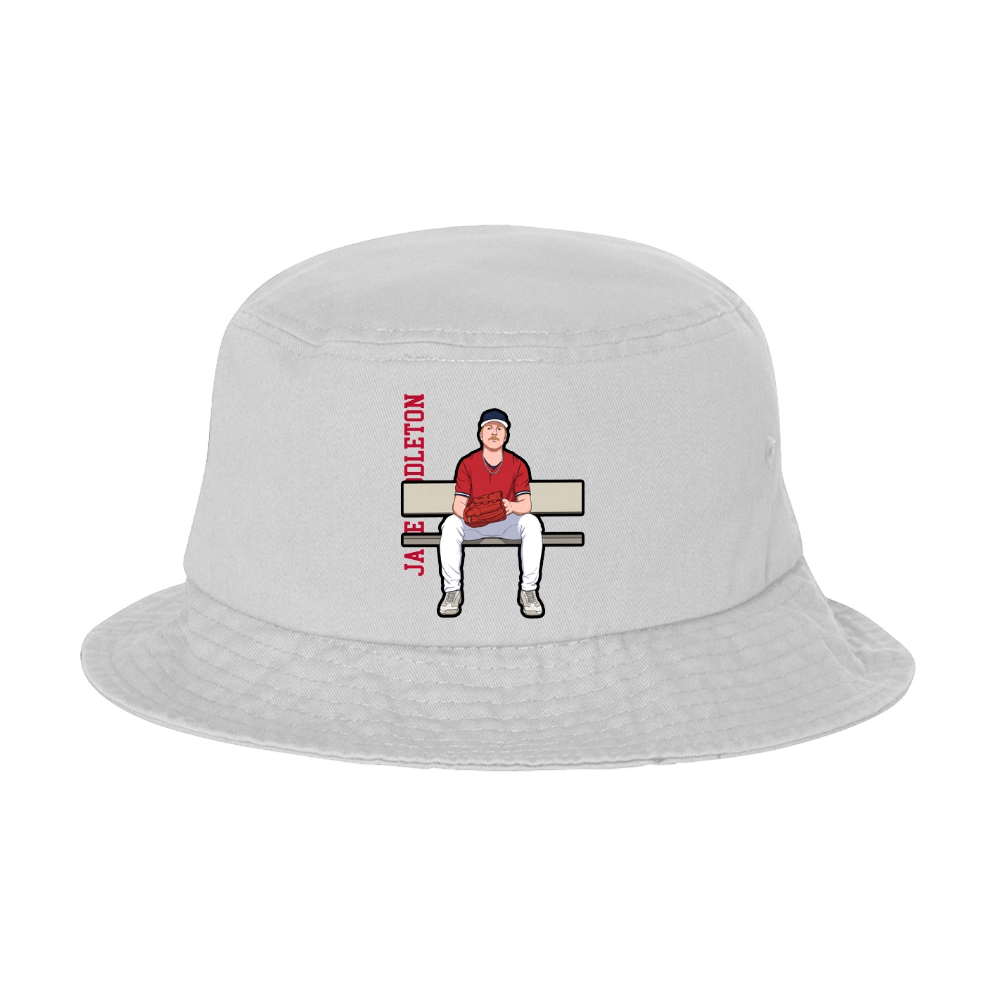 Bucket Cap — Name Vertical in White