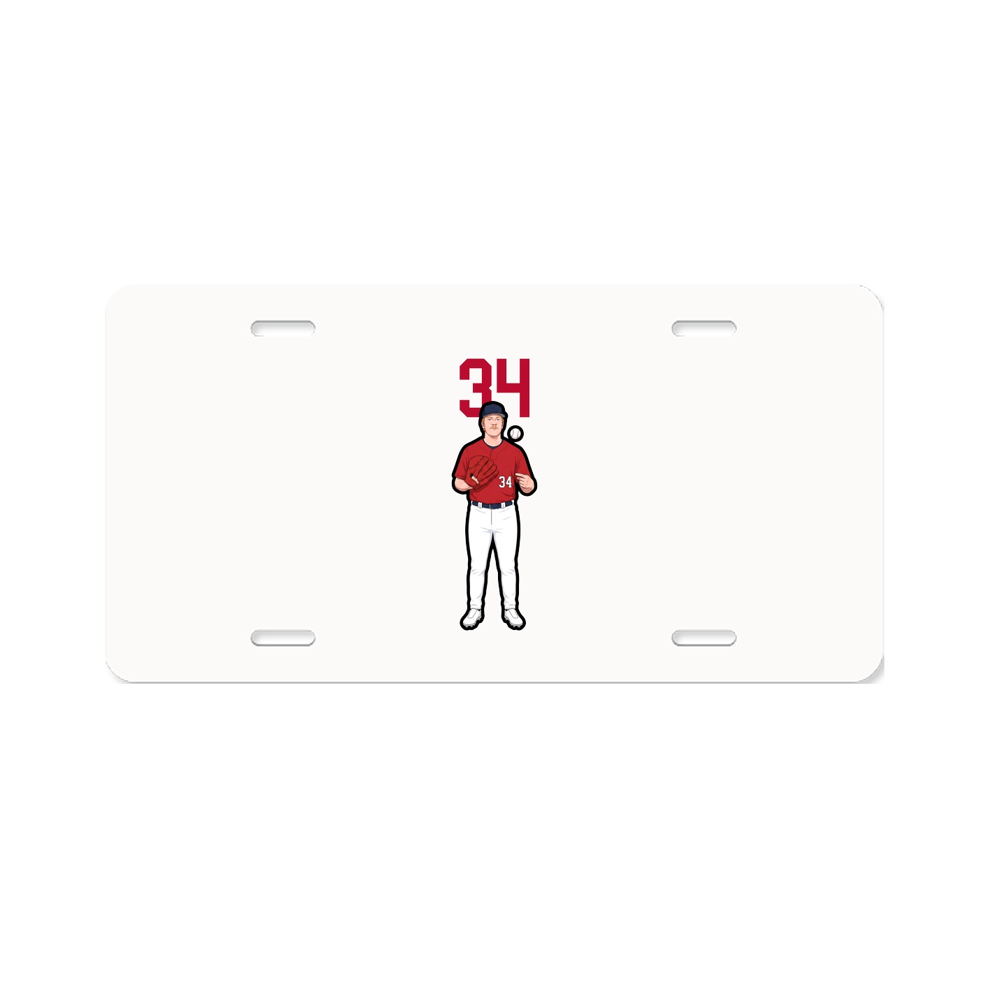 License Plate — Number Top in Classic