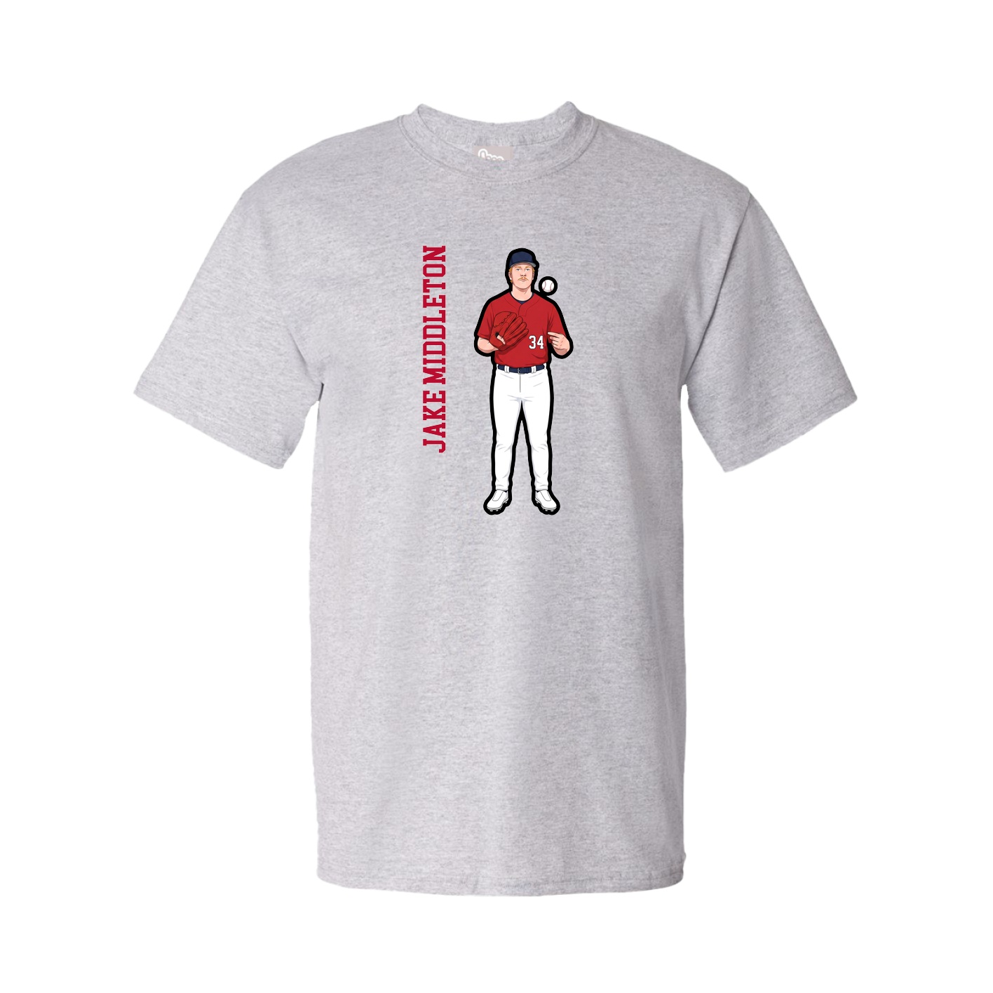 Youth Tee — Name Vertical in Grey