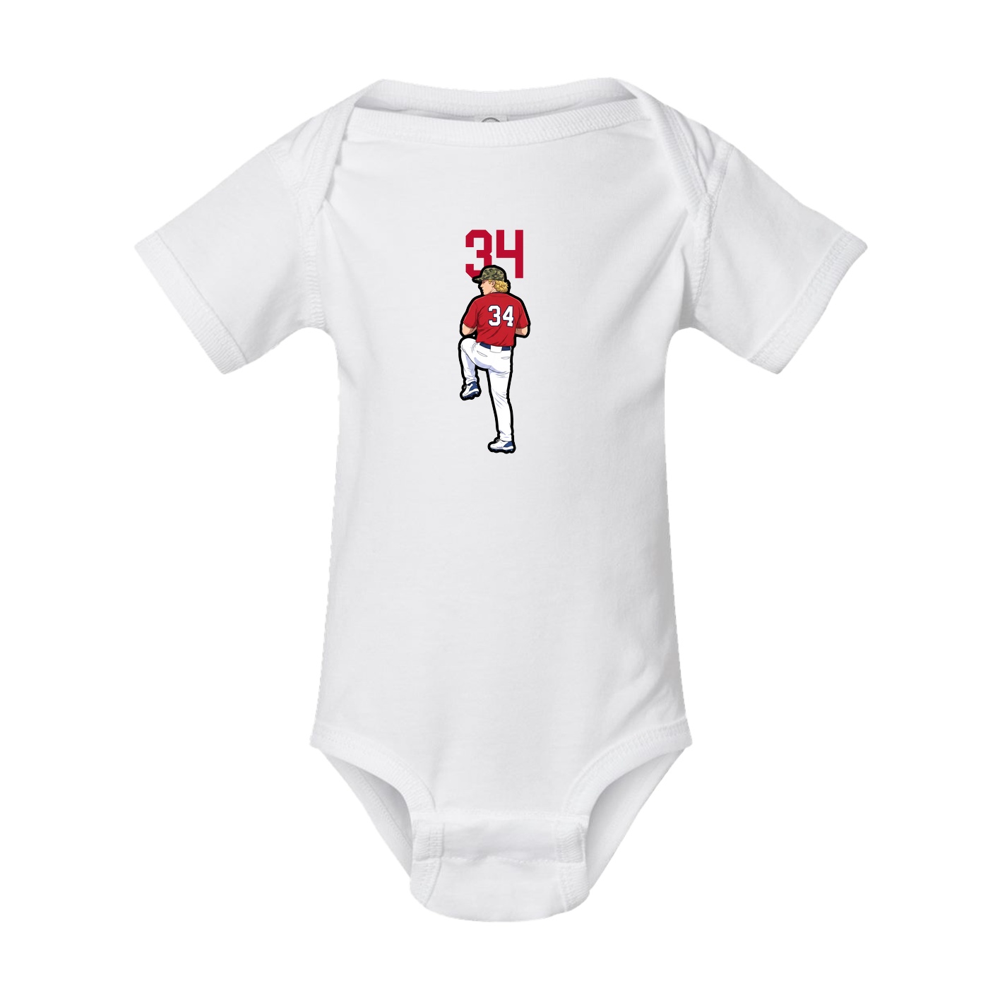 Baby Onesie — Number Top in White