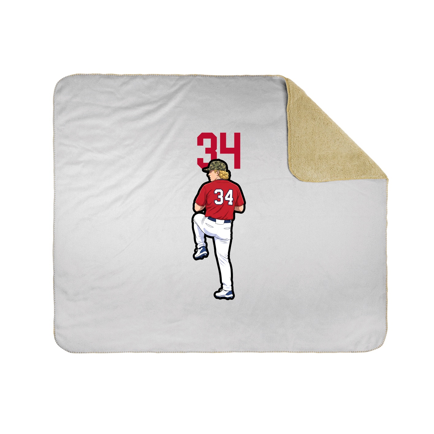 Throw Blanket — Number Top in White