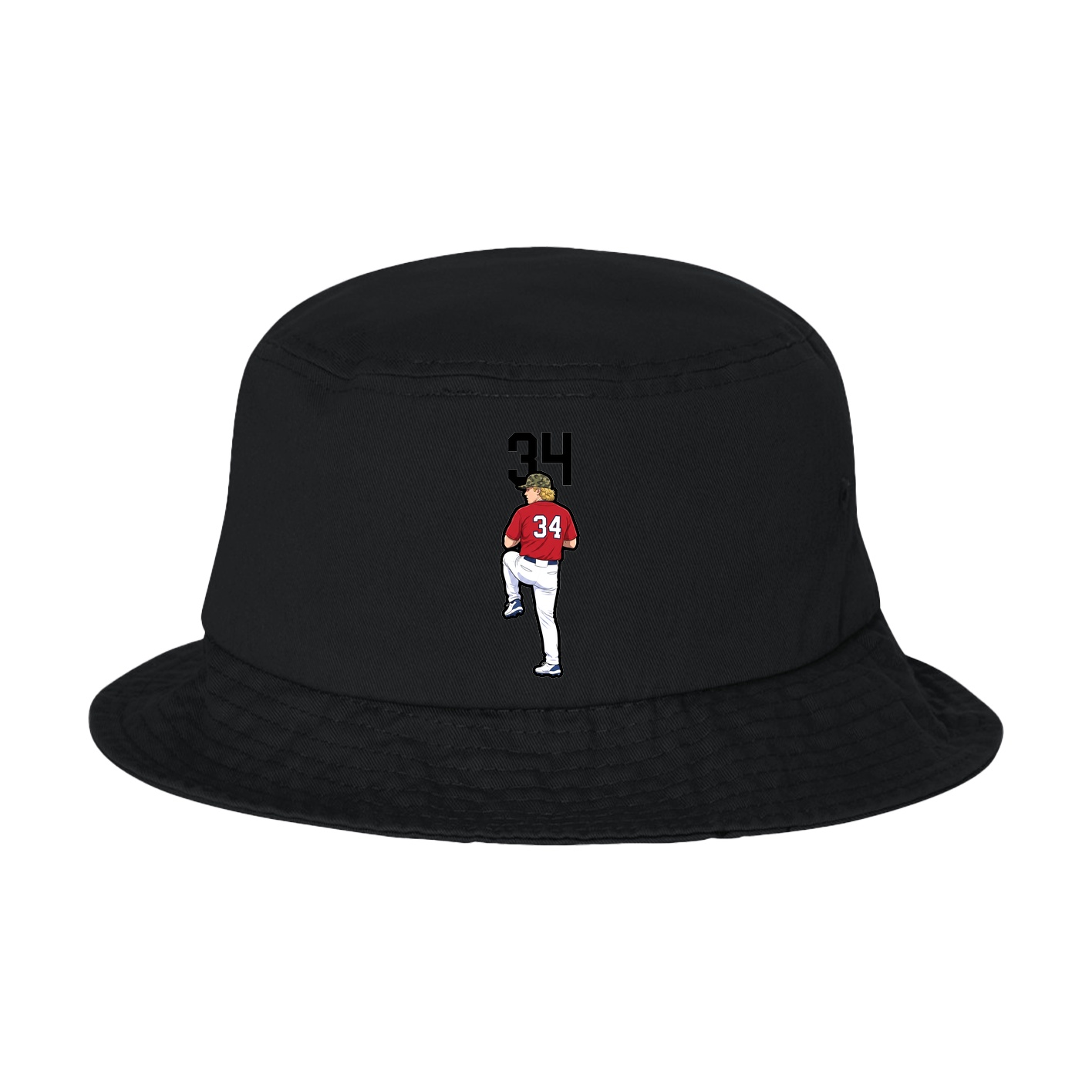 Bucket Cap — Number Top in Black