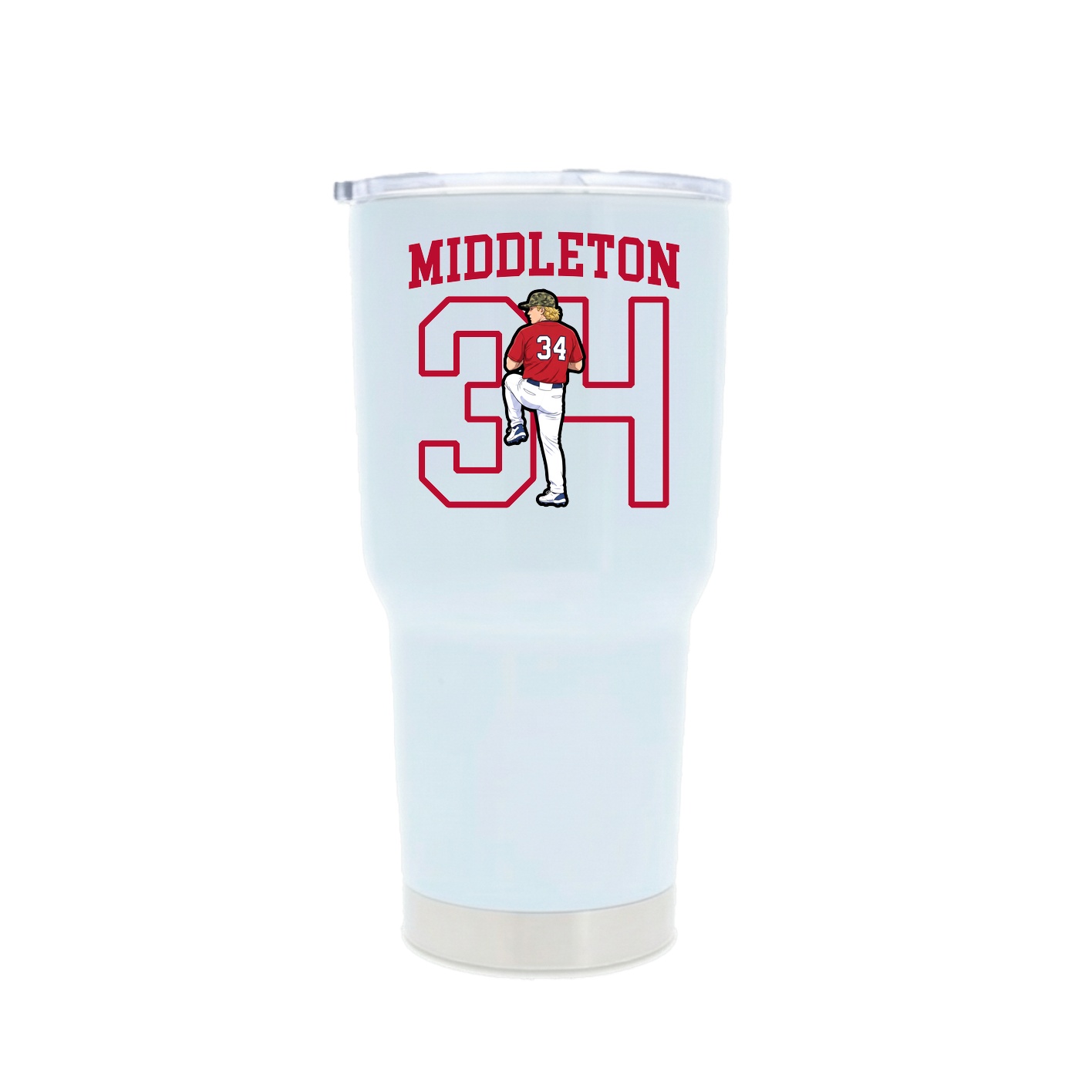 30oz Stainless Steel Tumbler — Shirsey in White