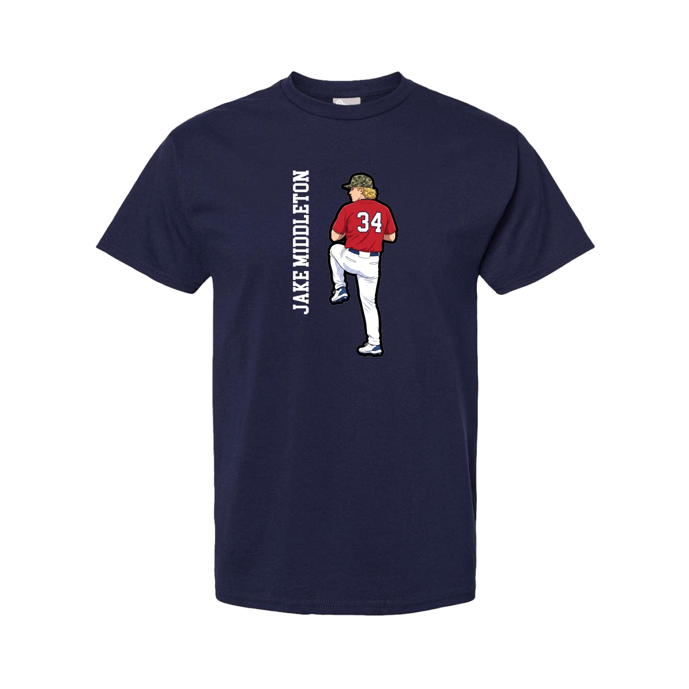 Tee — Name Vertical in Navy