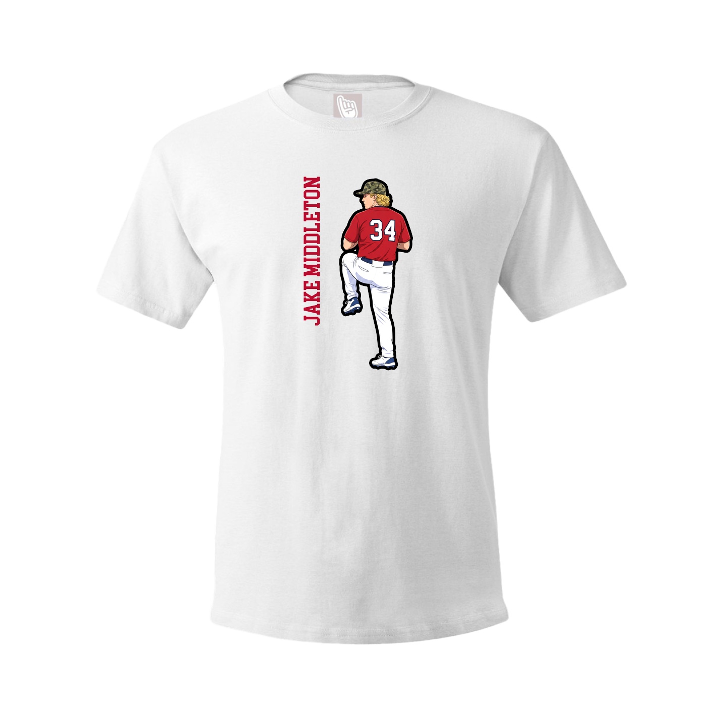 Youth Tee — Name Vertical in White