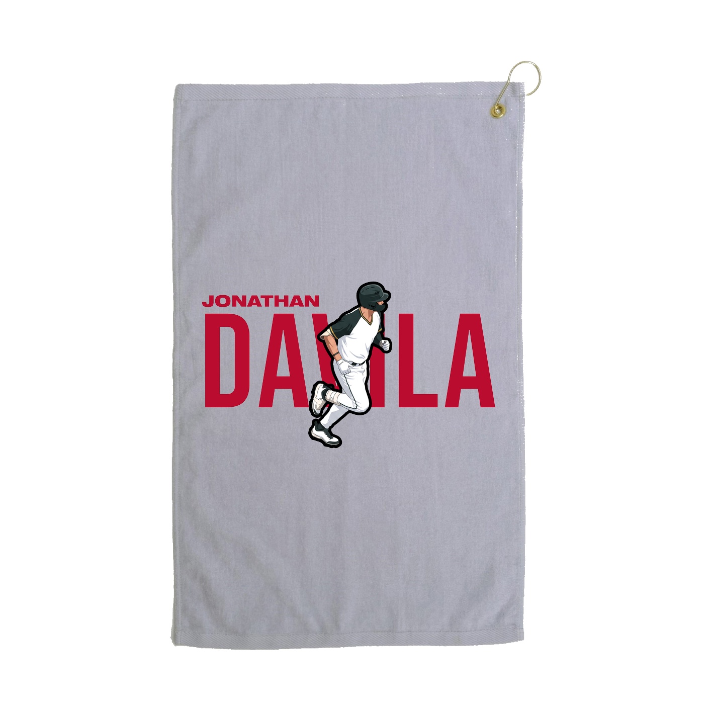 Golf Towel — Player Name in Grey