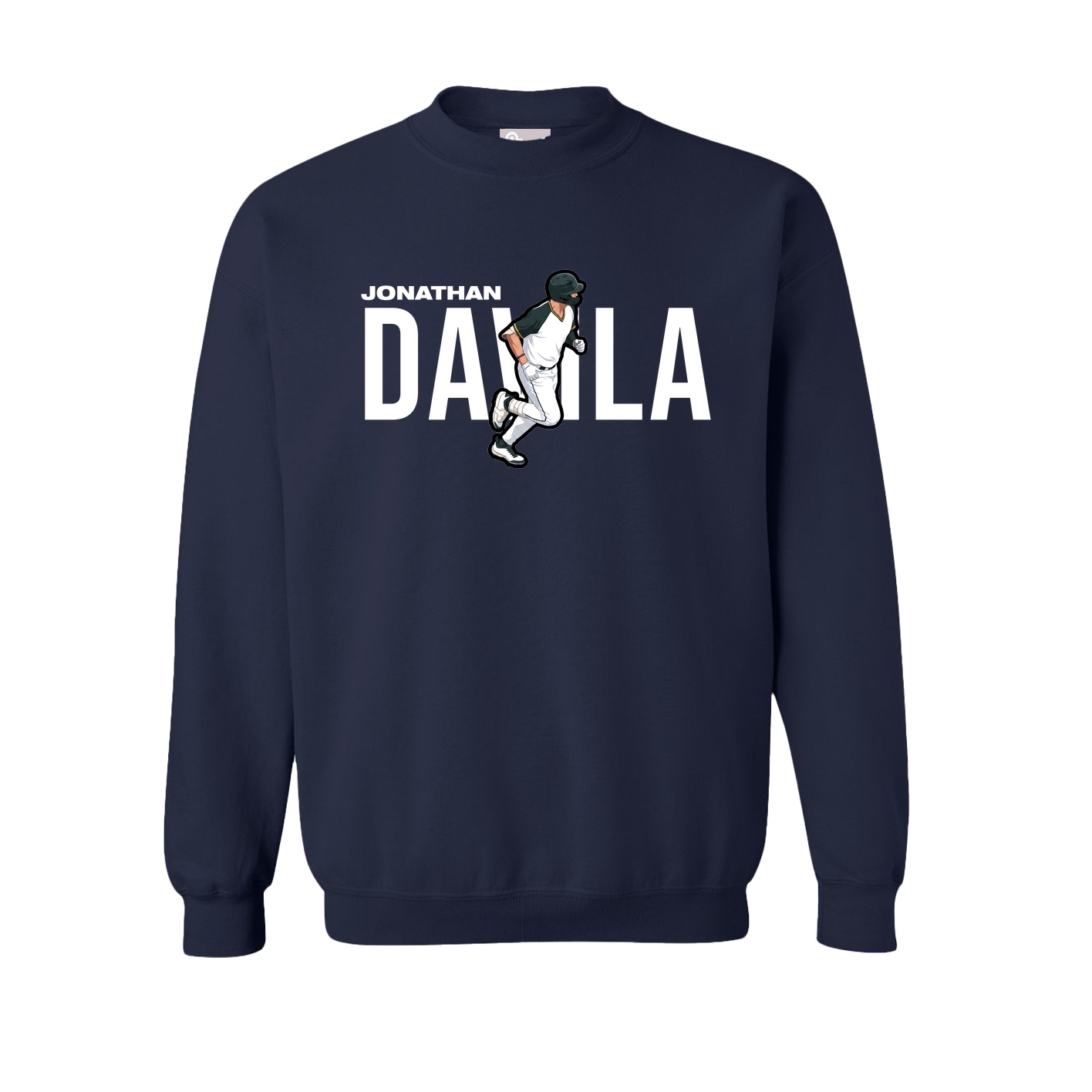 Fleece Crew — Player Name in Navy