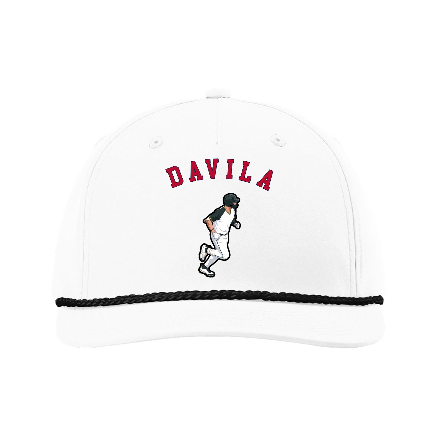 Five-Panel Classic Rope Cap — Shirsey Arch in White