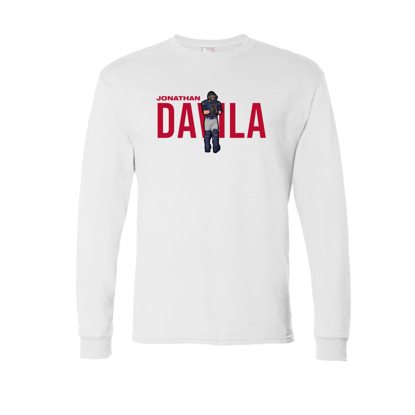Long Sleeve Tee — Player Name in White