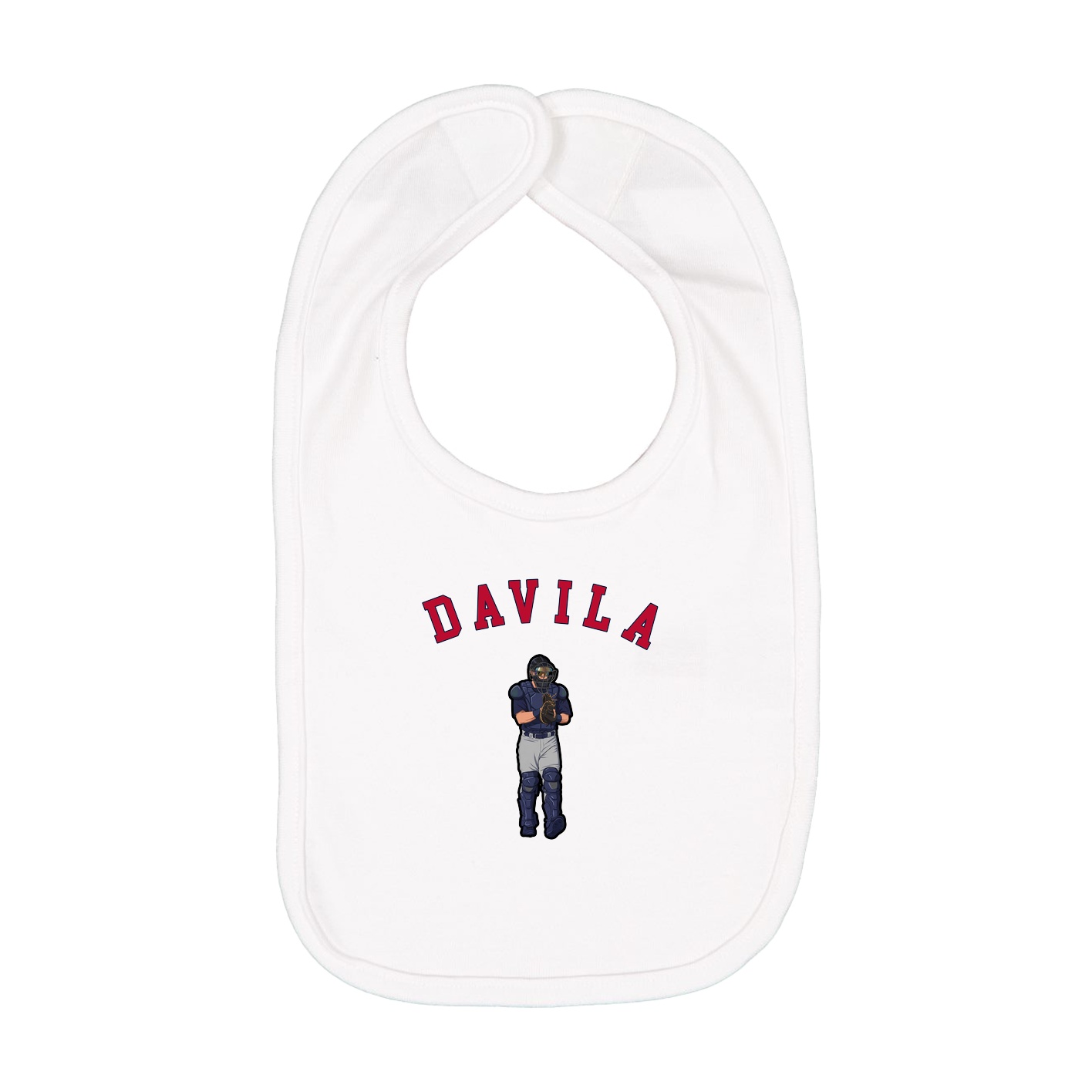 Infant Bib — Shirsey Arch in White