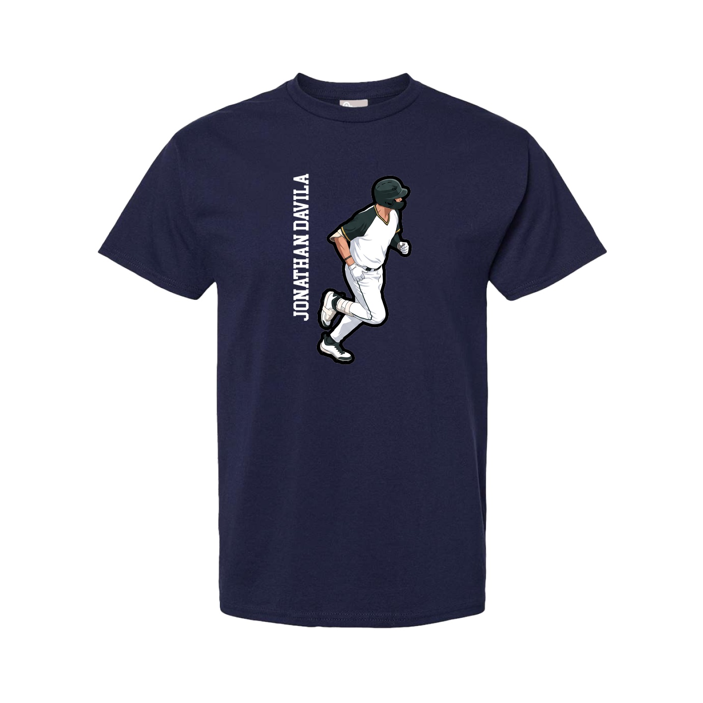 Tee — Name Vertical in Navy