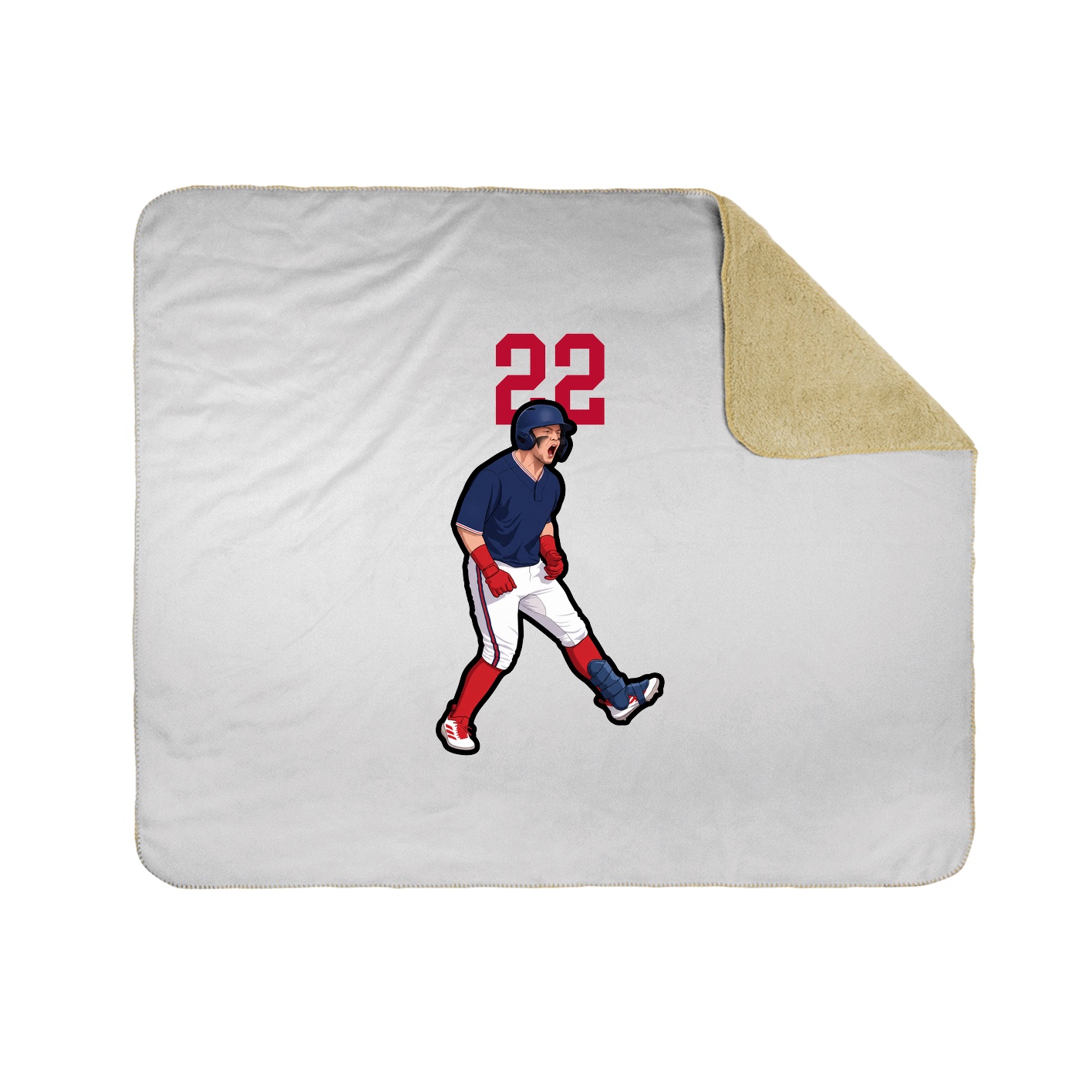 Throw Blanket — Number Top in White