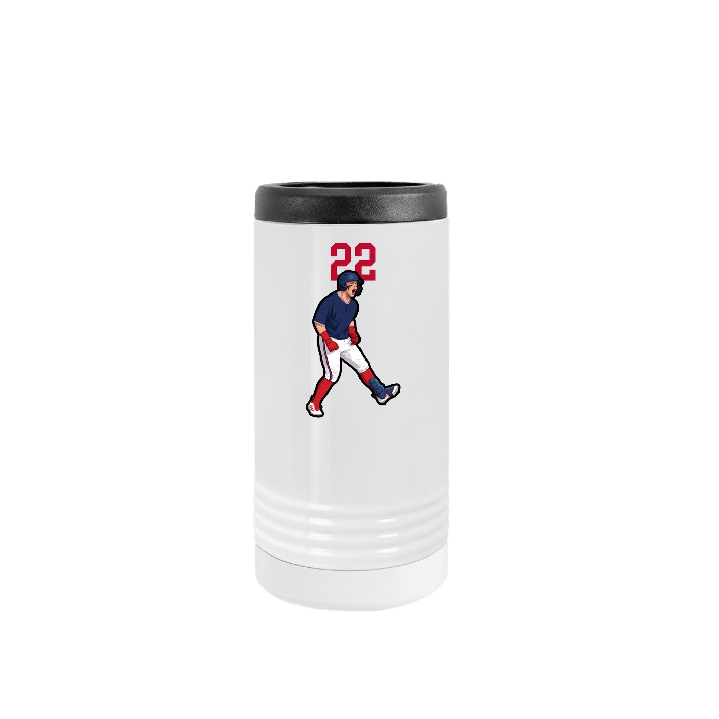 Slim Beverage Holder — Number Top in White