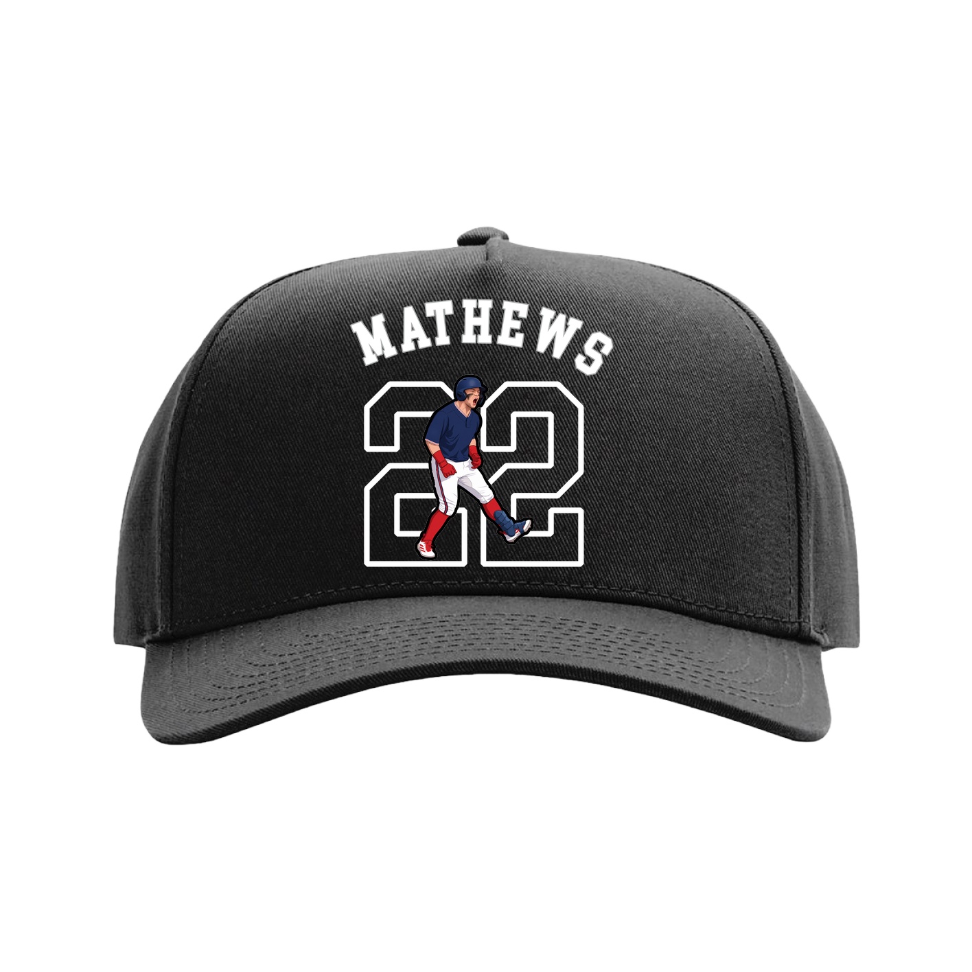 Full Fabric Five-Panel Champ Cap — Shirsey Arch in Black