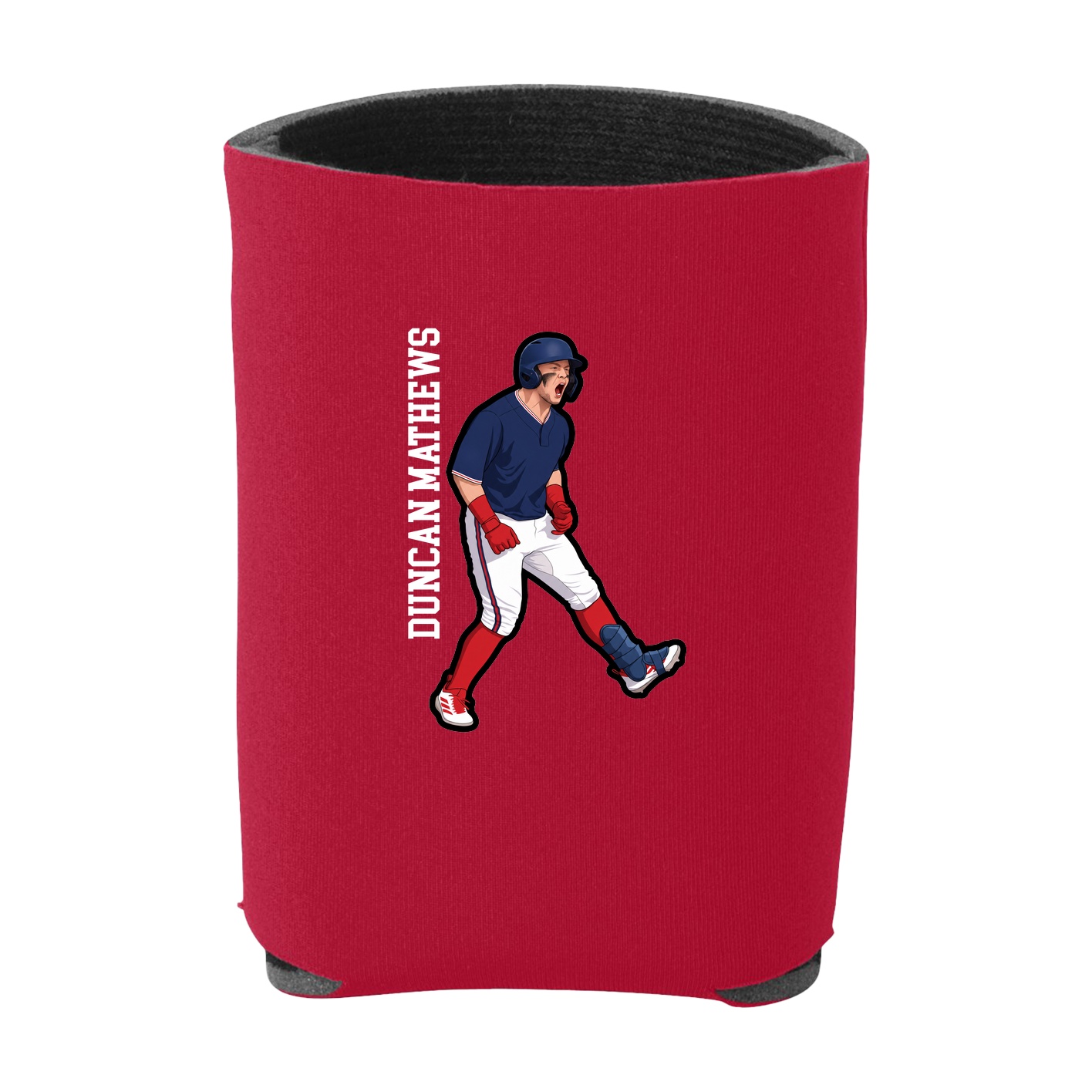 Can Holder — Name Vertical in Red