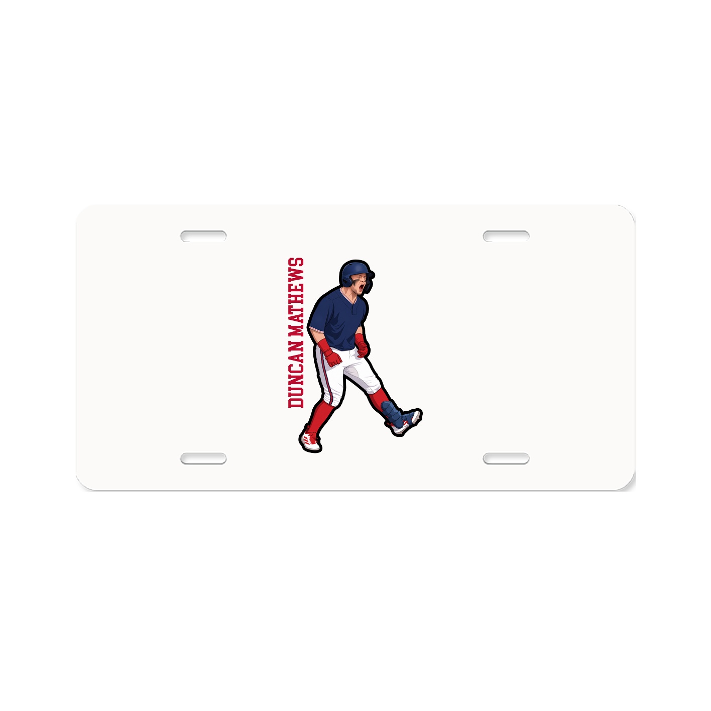 License Plate — Name Vertical in Classic