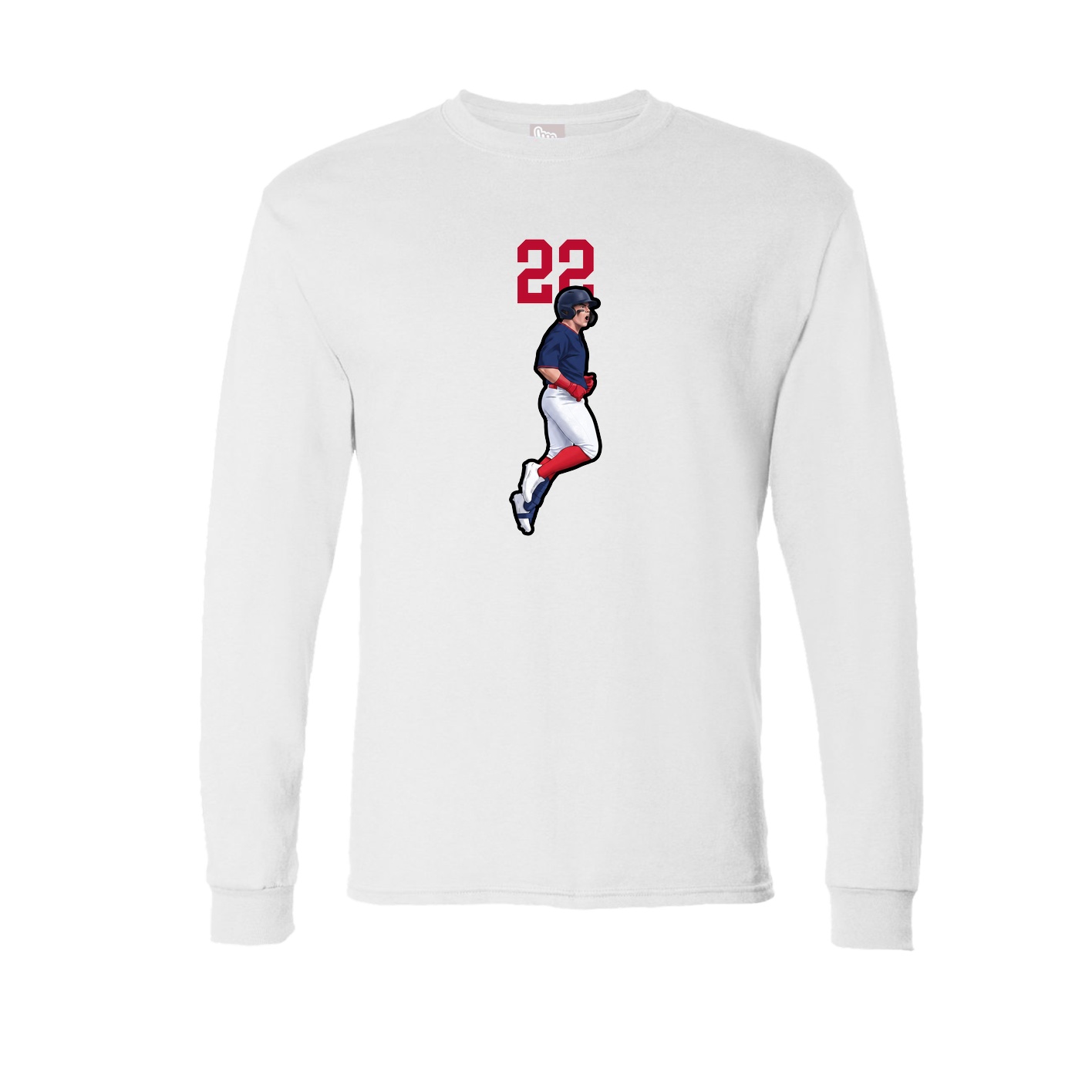 Long Sleeve Tee — Number Top in White