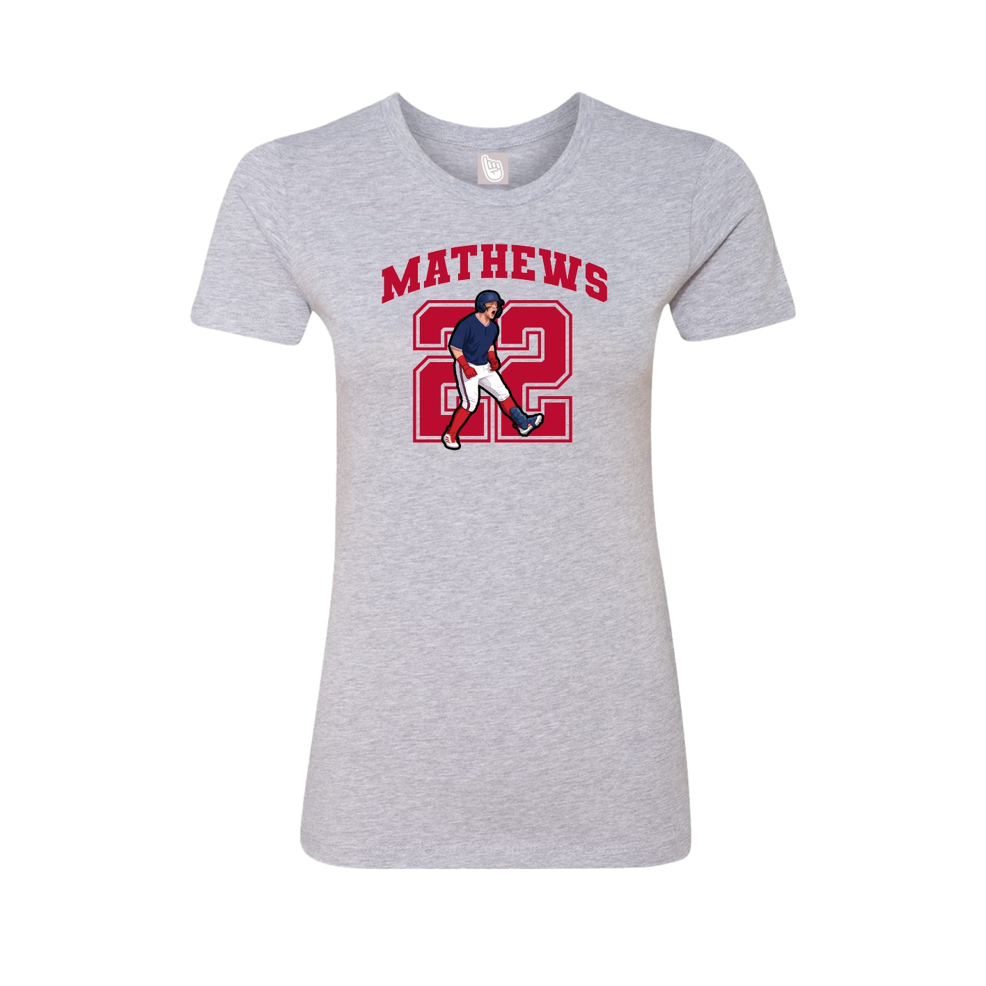 Fitted Women's Tee — Number in Grey
