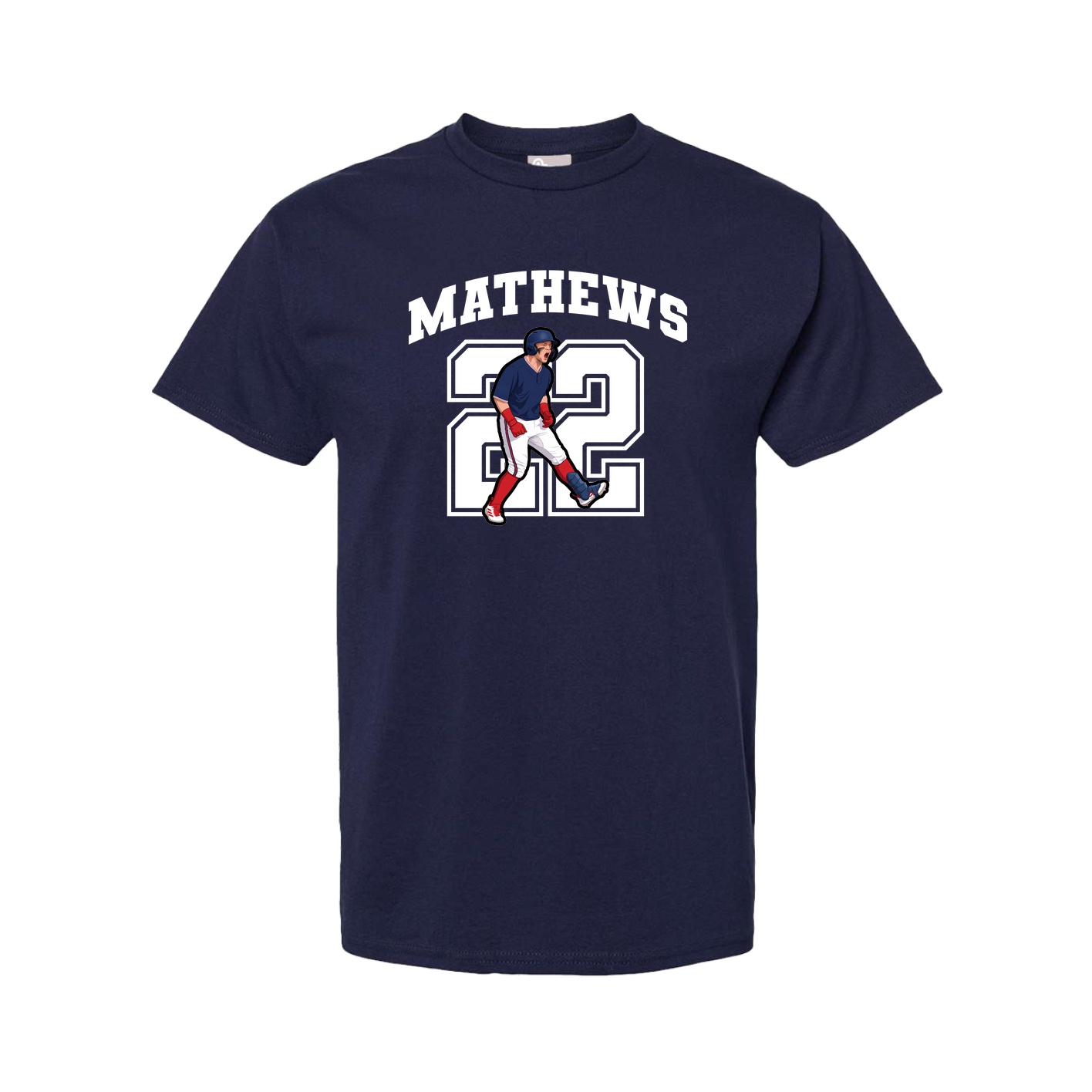 Youth Tee — Number in Navy