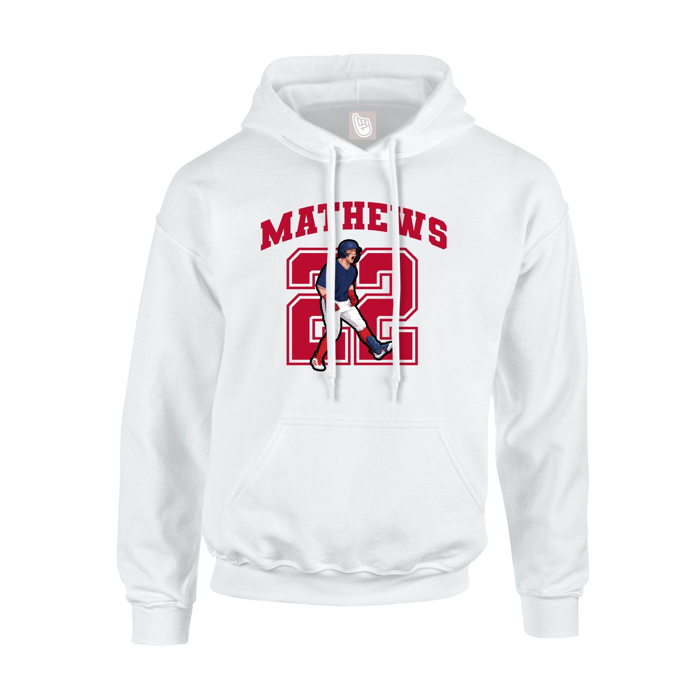 Youth Hoodie — Number in White
