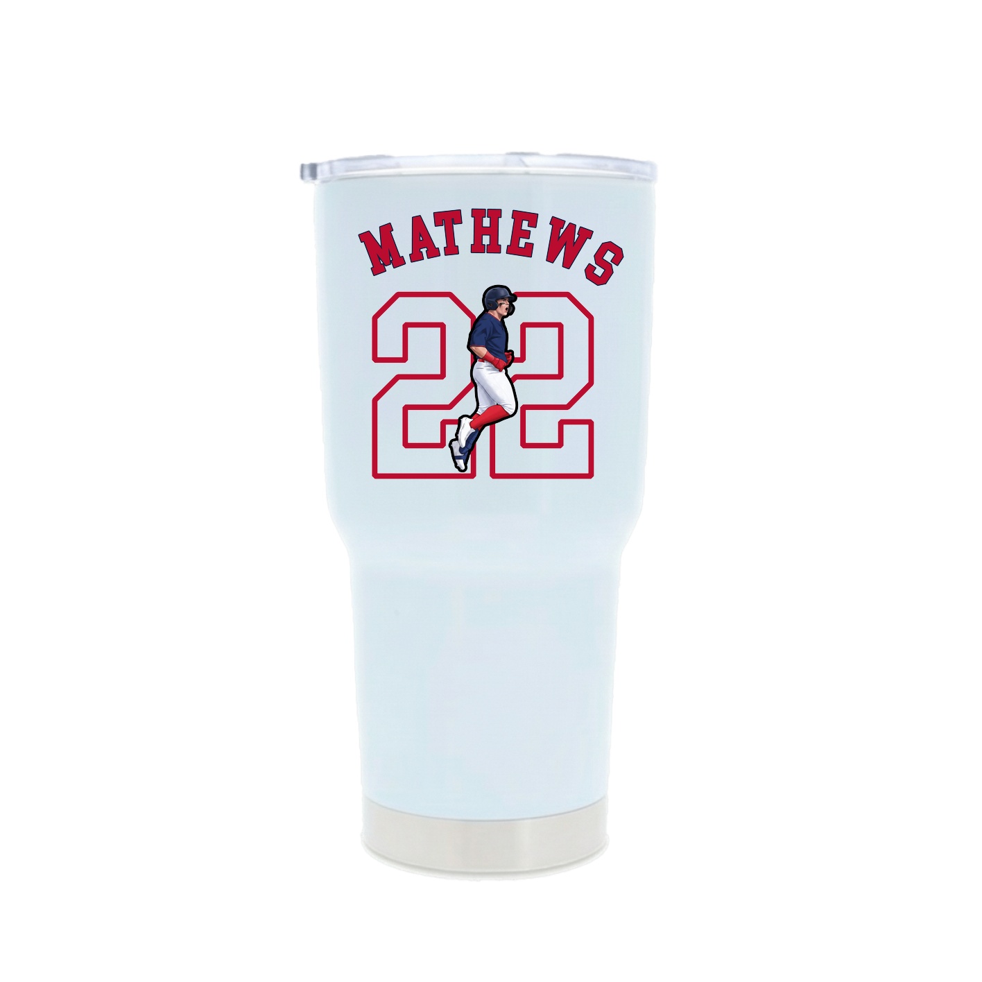 30oz Stainless Steel Tumbler — Shirsey Arch in White
