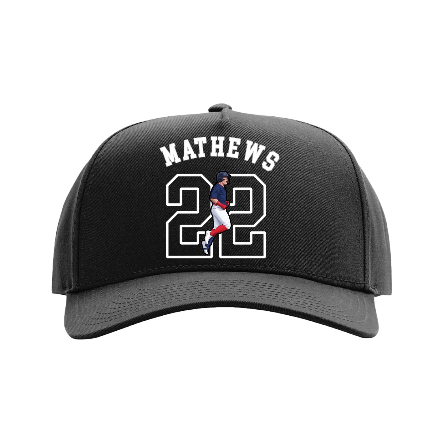 Full Fabric Five-Panel Champ Cap — Shirsey Arch in Black