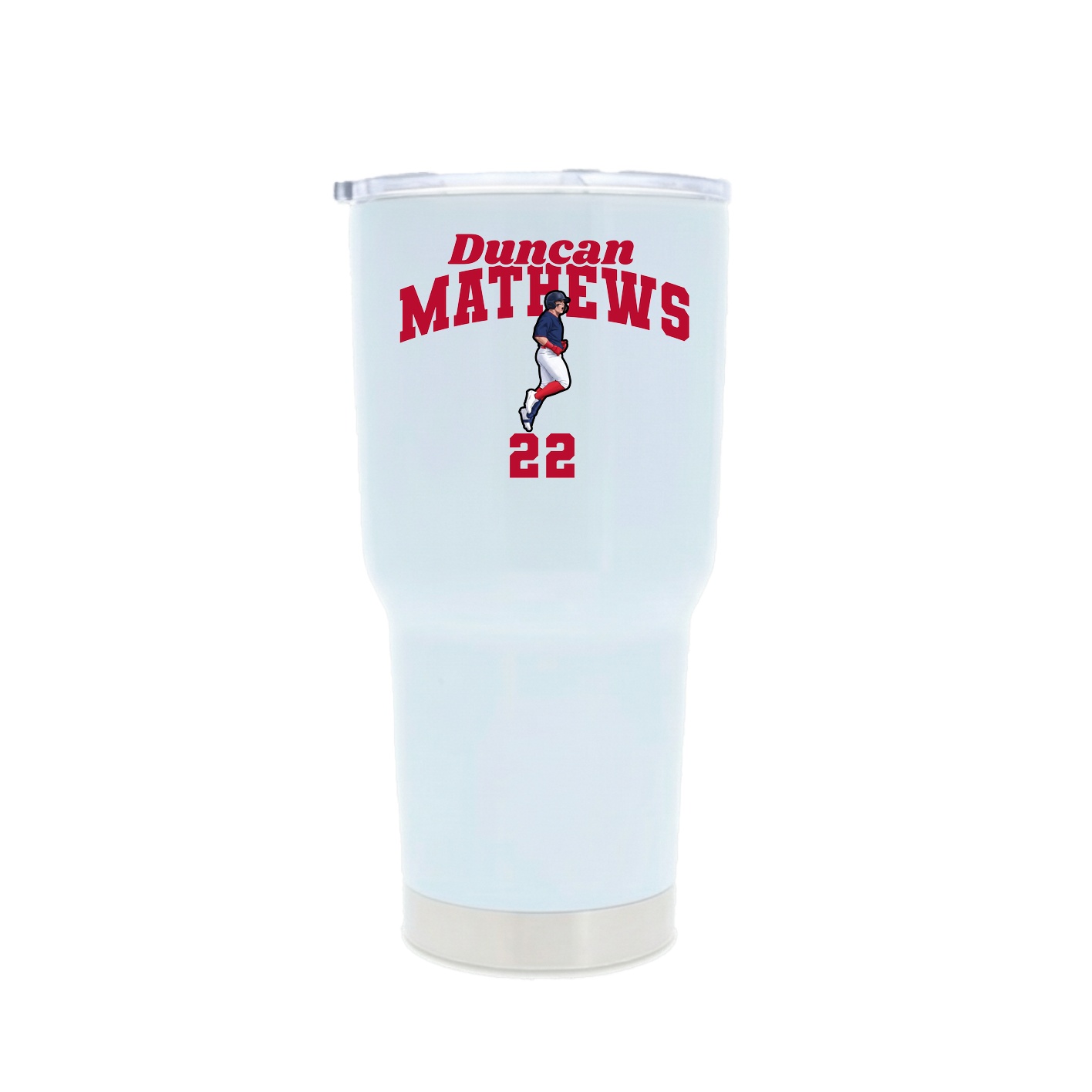 30oz Stainless Steel Tumbler — Signature Arch in White
