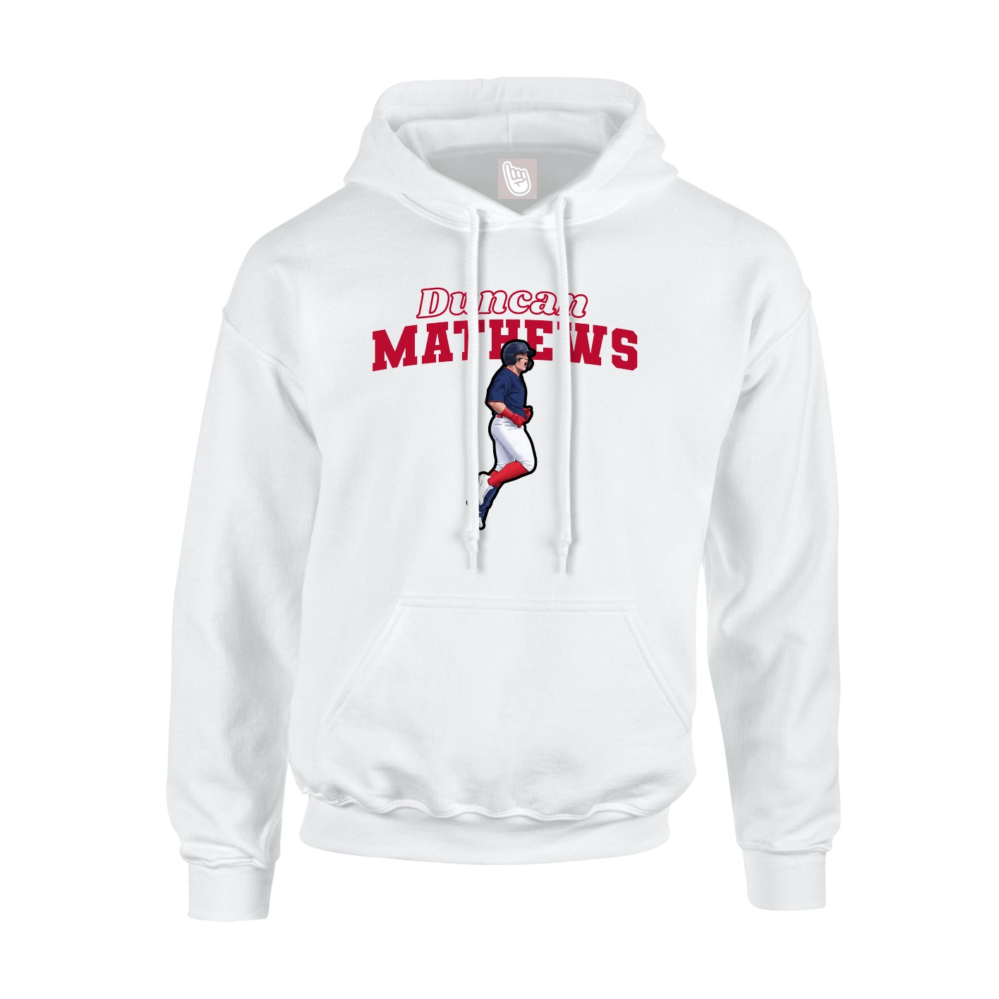 Hoodie — Name Arch in White