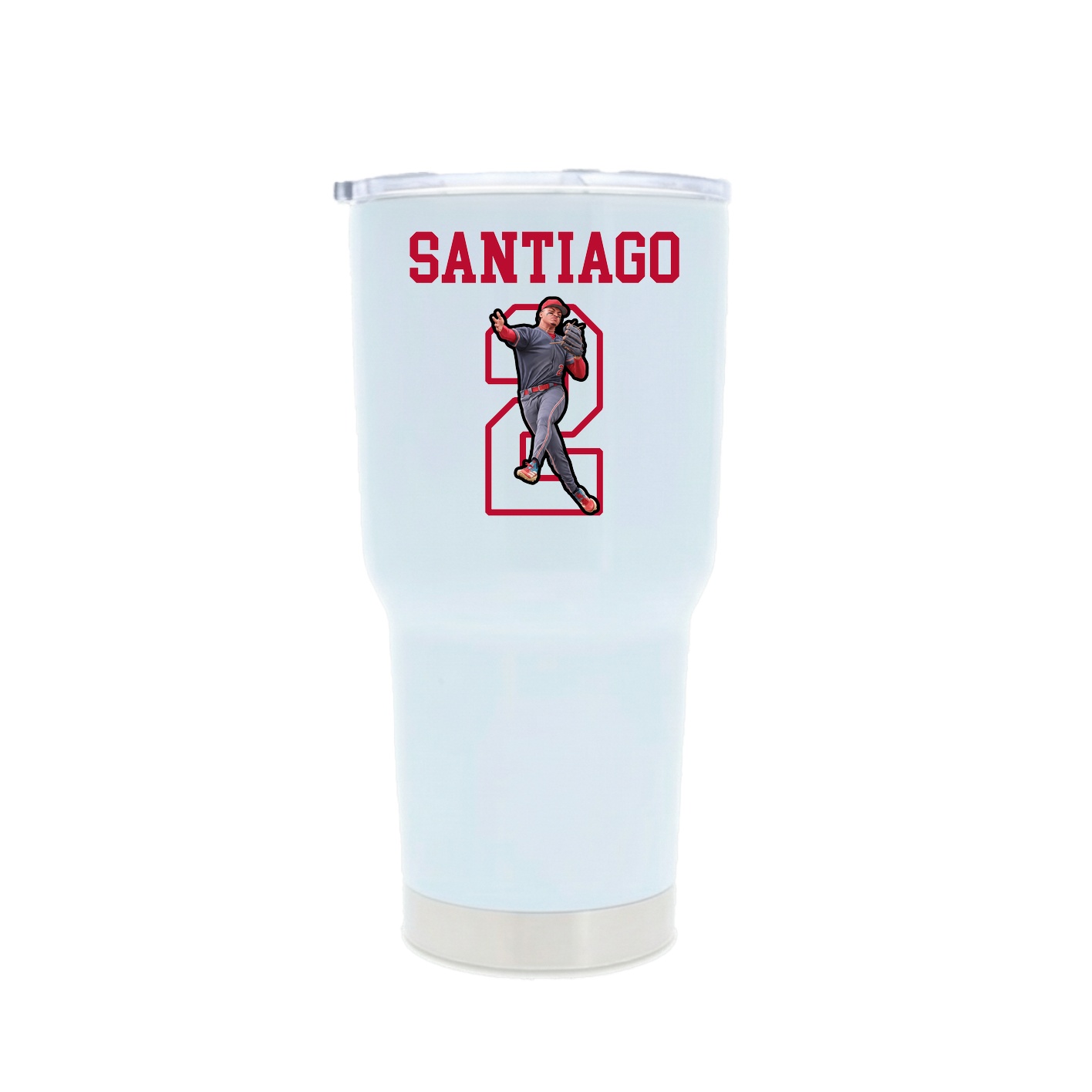 30oz Stainless Steel Tumbler — Shirsey in White