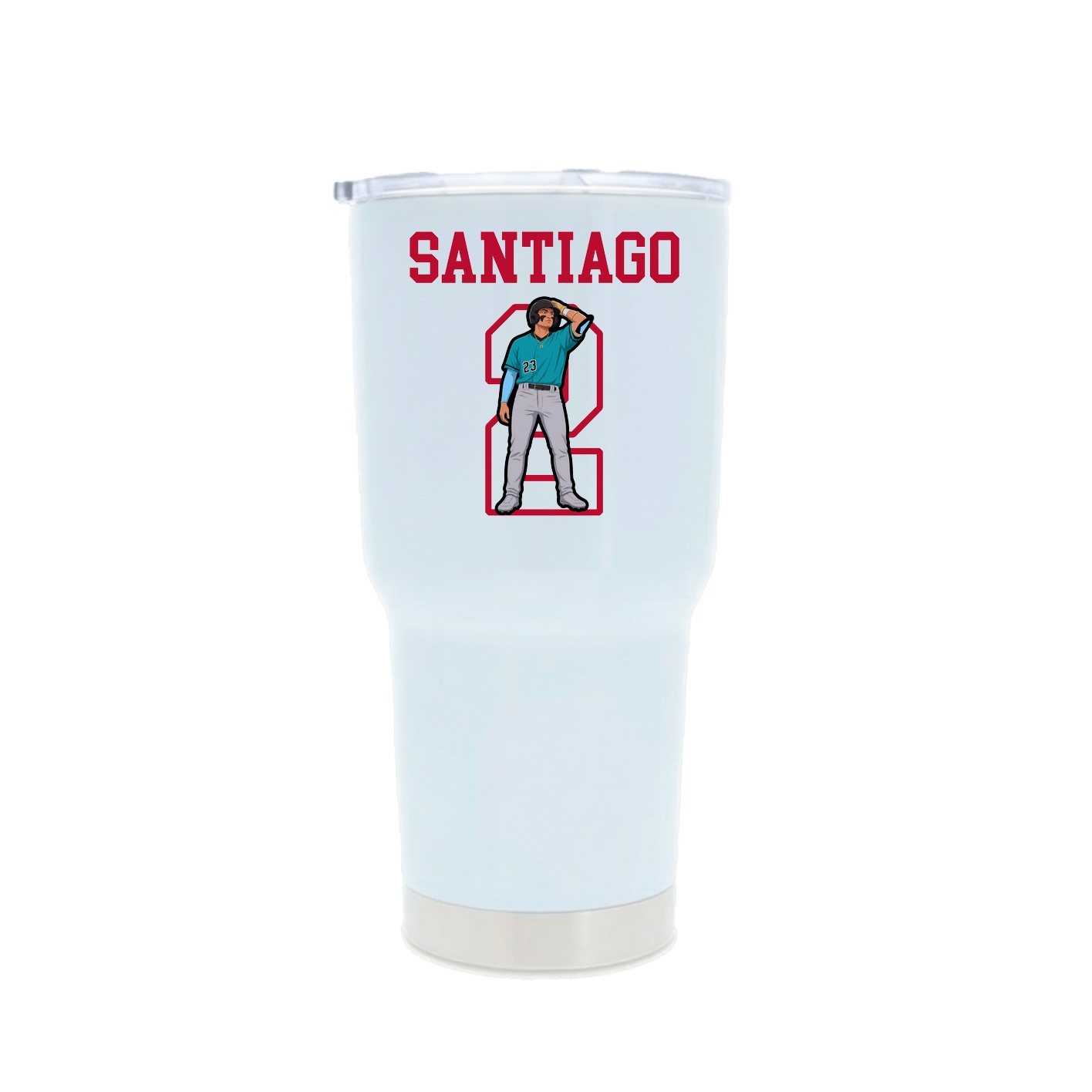 30oz Stainless Steel Tumbler — Shirsey in White