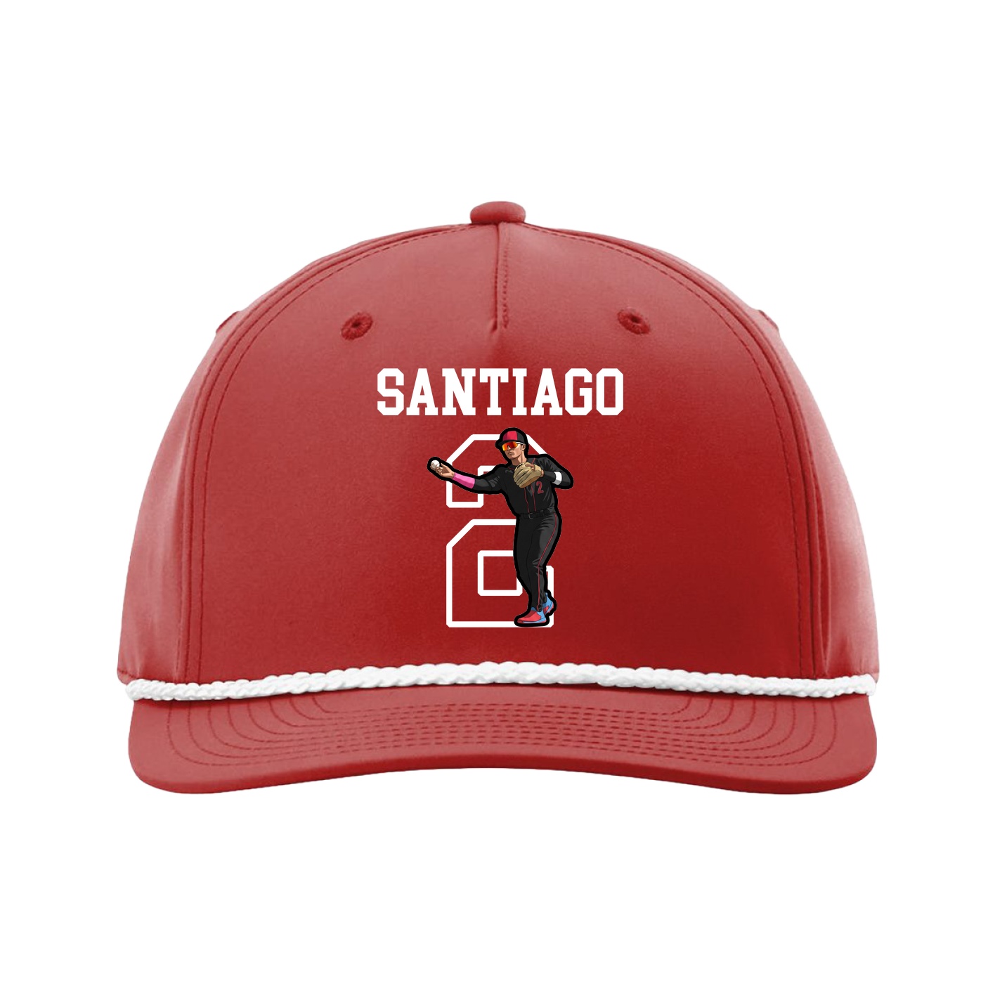 Five-Panel Classic Rope Cap — Shirsey in Red