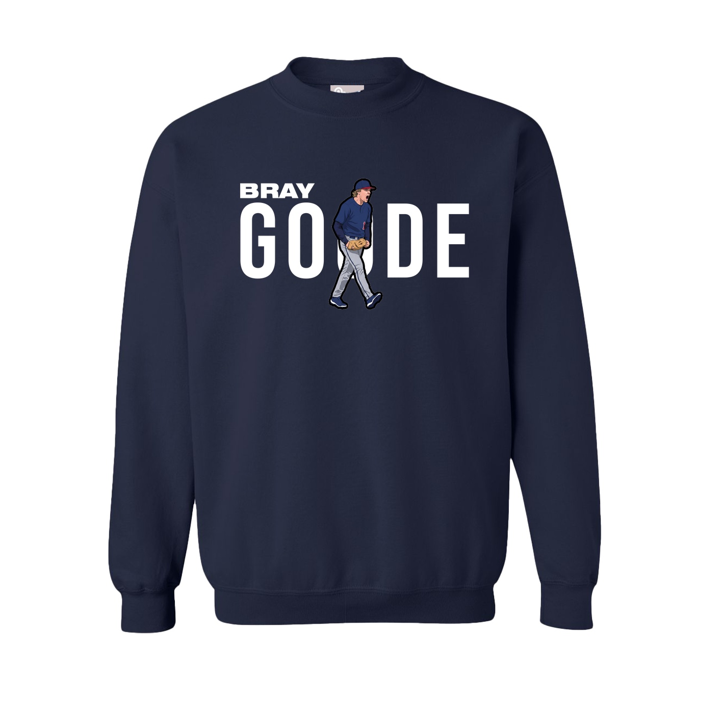 Fleece Crew — Player Name in Navy
