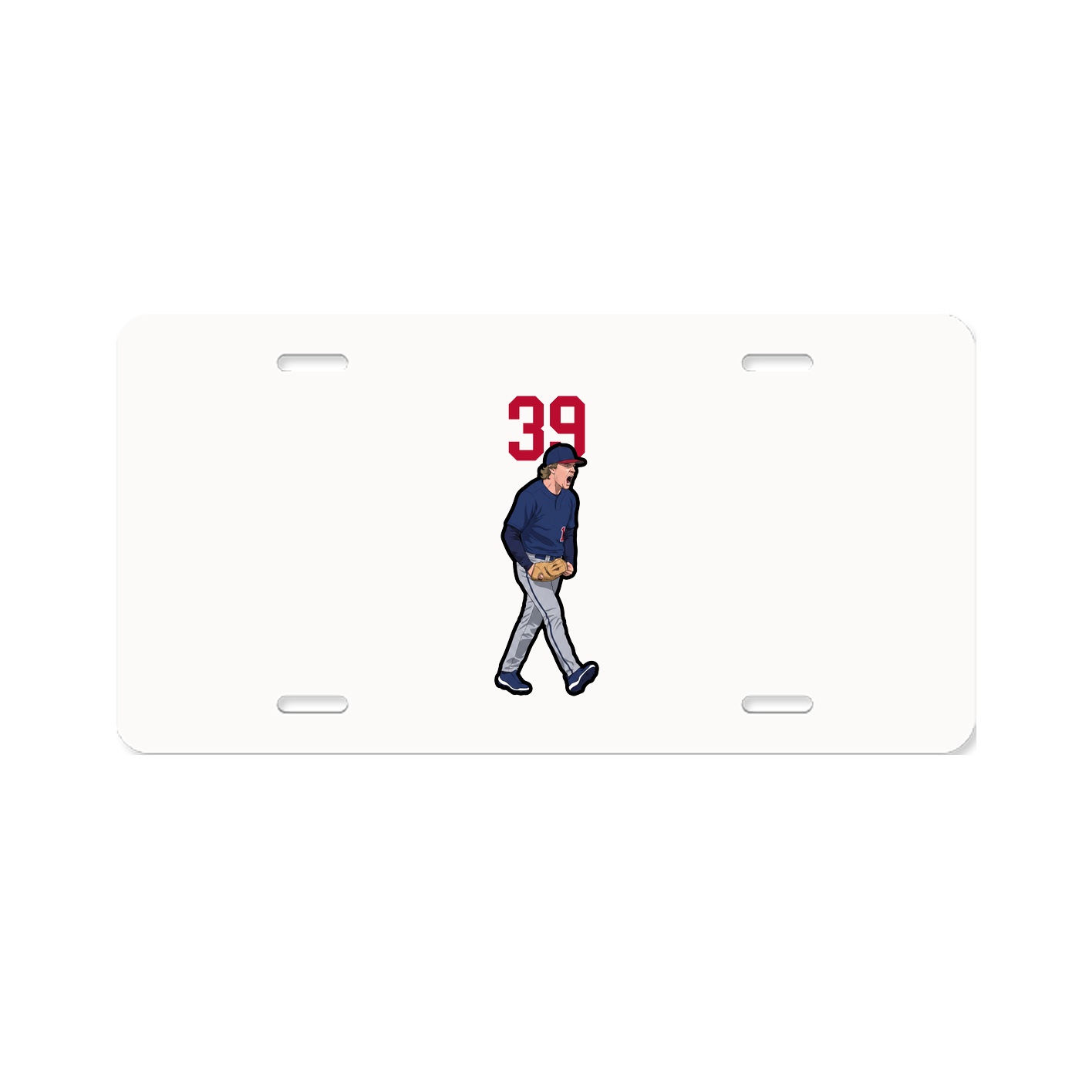 License Plate — Number Top in Classic