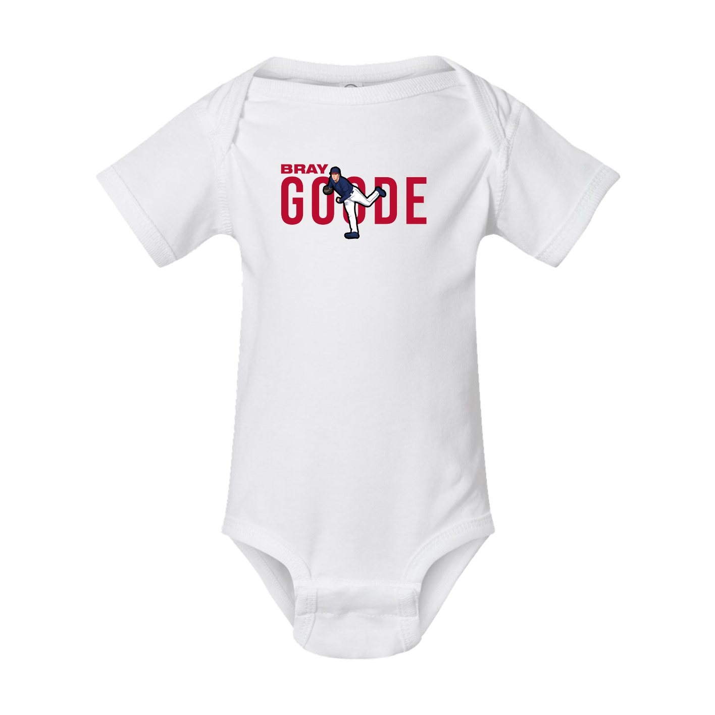 Baby Onesie — Player Name in White