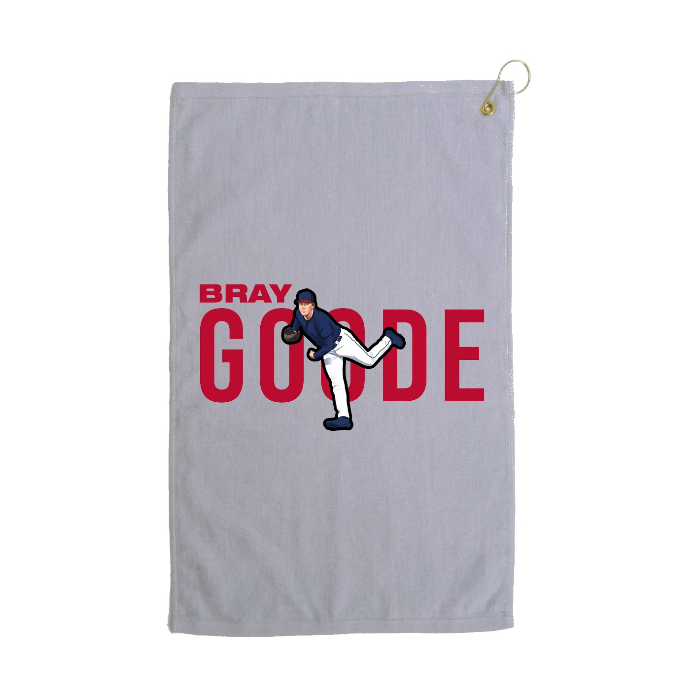 Golf Towel — Player Name in Grey