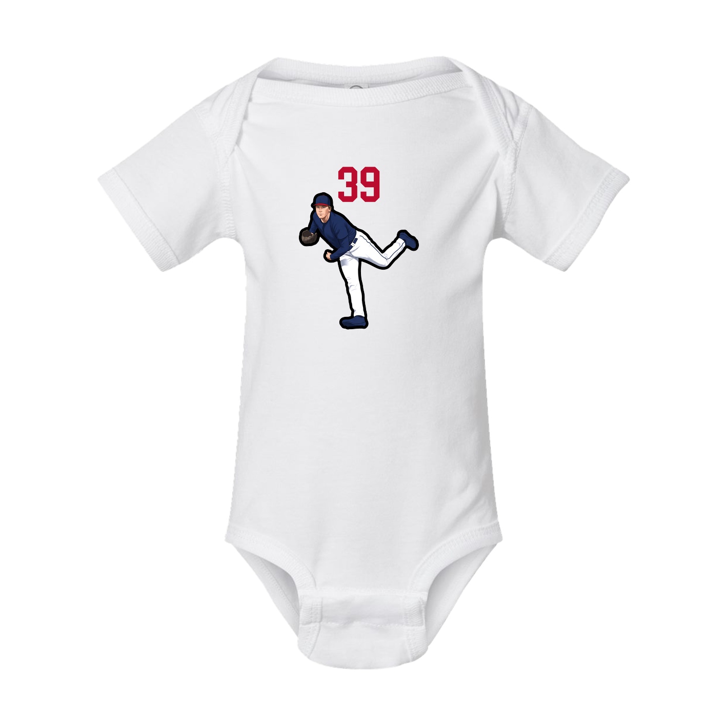 Baby Onesie — Number Top in White