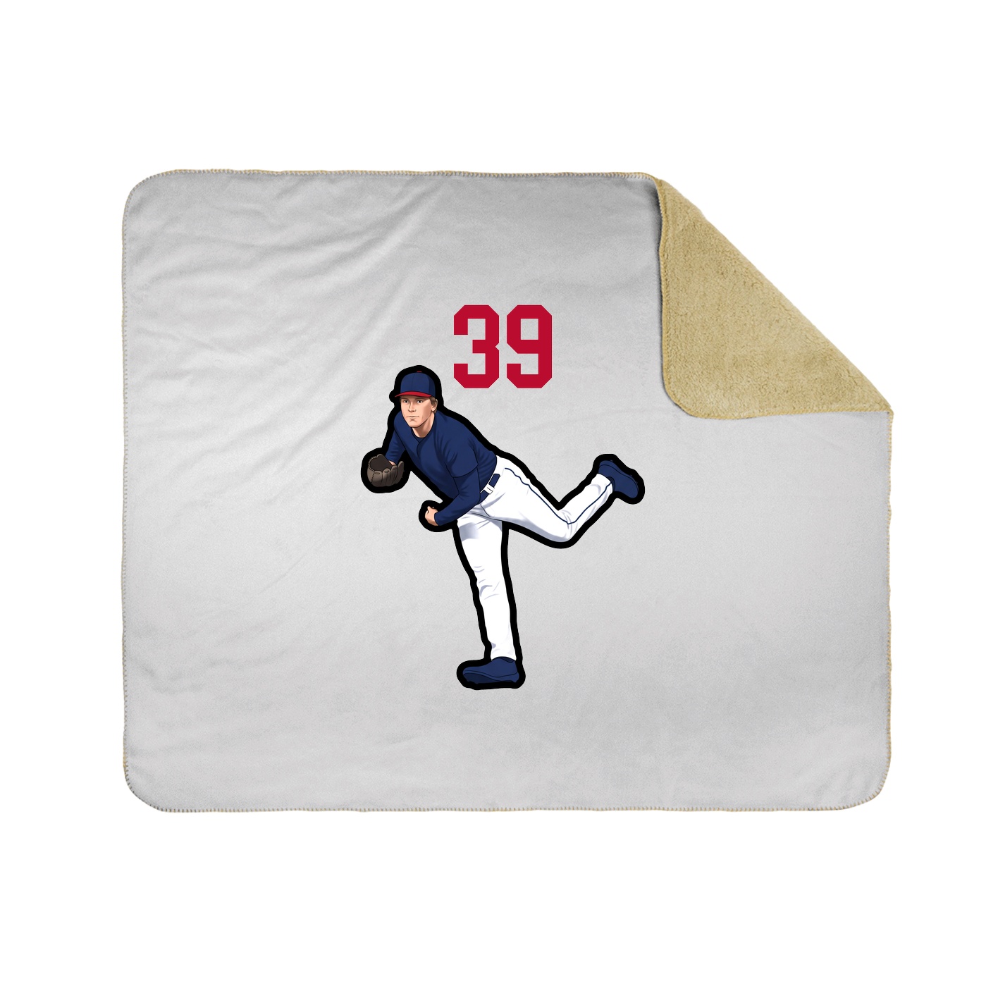 Throw Blanket — Number Top in White