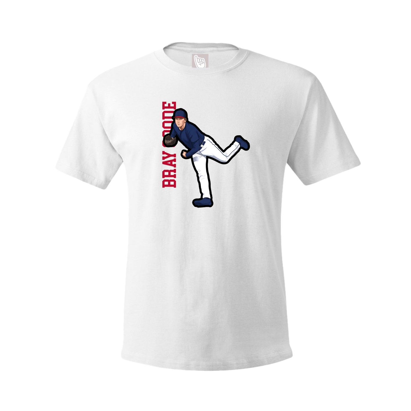 Youth Tee — Name Vertical in White