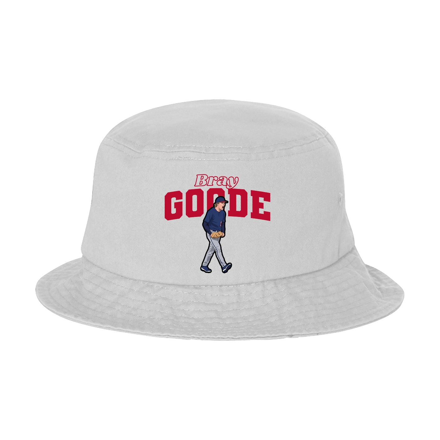 Bucket Cap — Name Arch in White