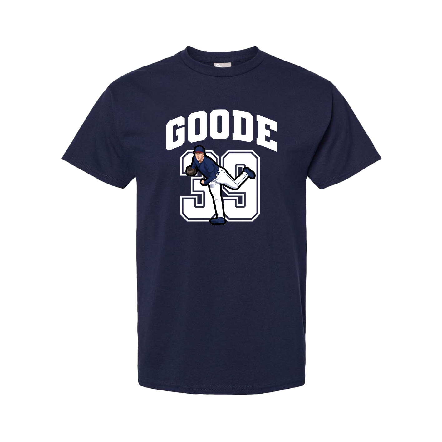 Youth Tee — Number in Navy