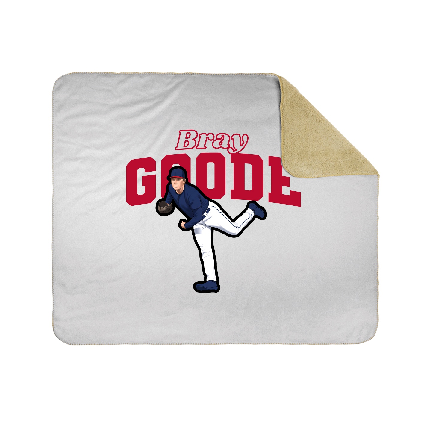 Throw Blanket — Name Arch in White