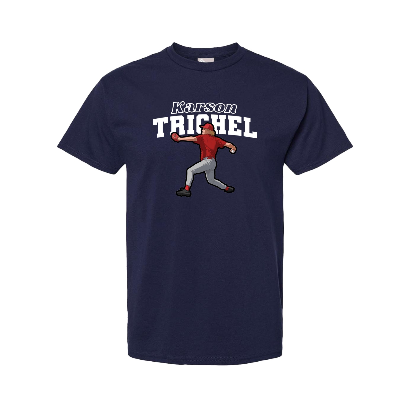 Youth Tee — Name Arch in Navy