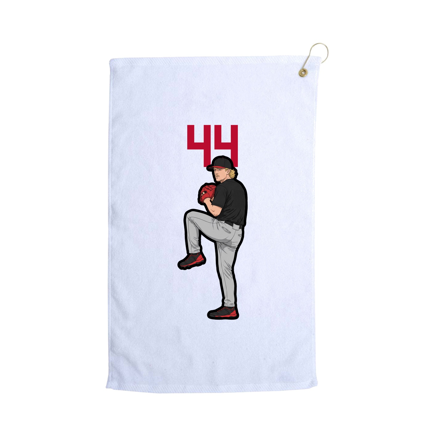 Golf Towel — Number Top in White