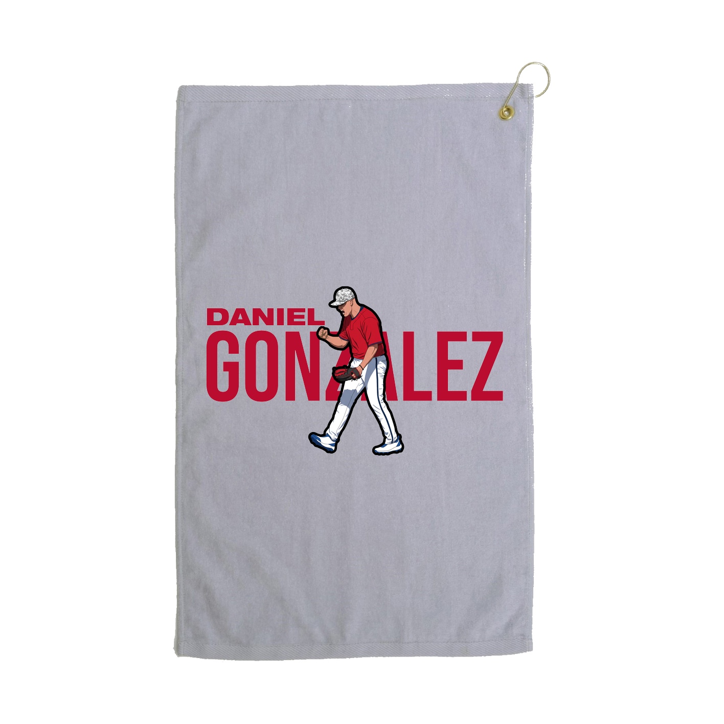 Golf Towel — Player Name in Grey