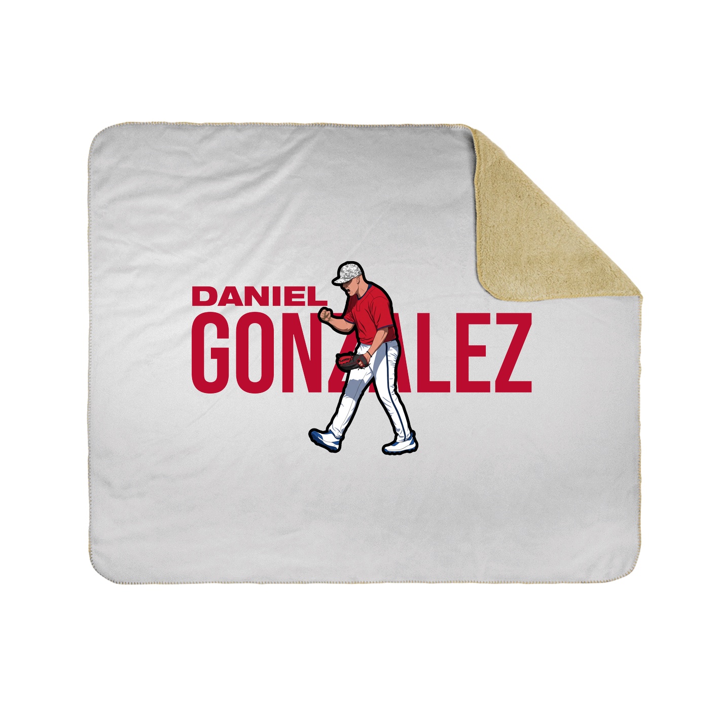 Throw Blanket — Player Name in White