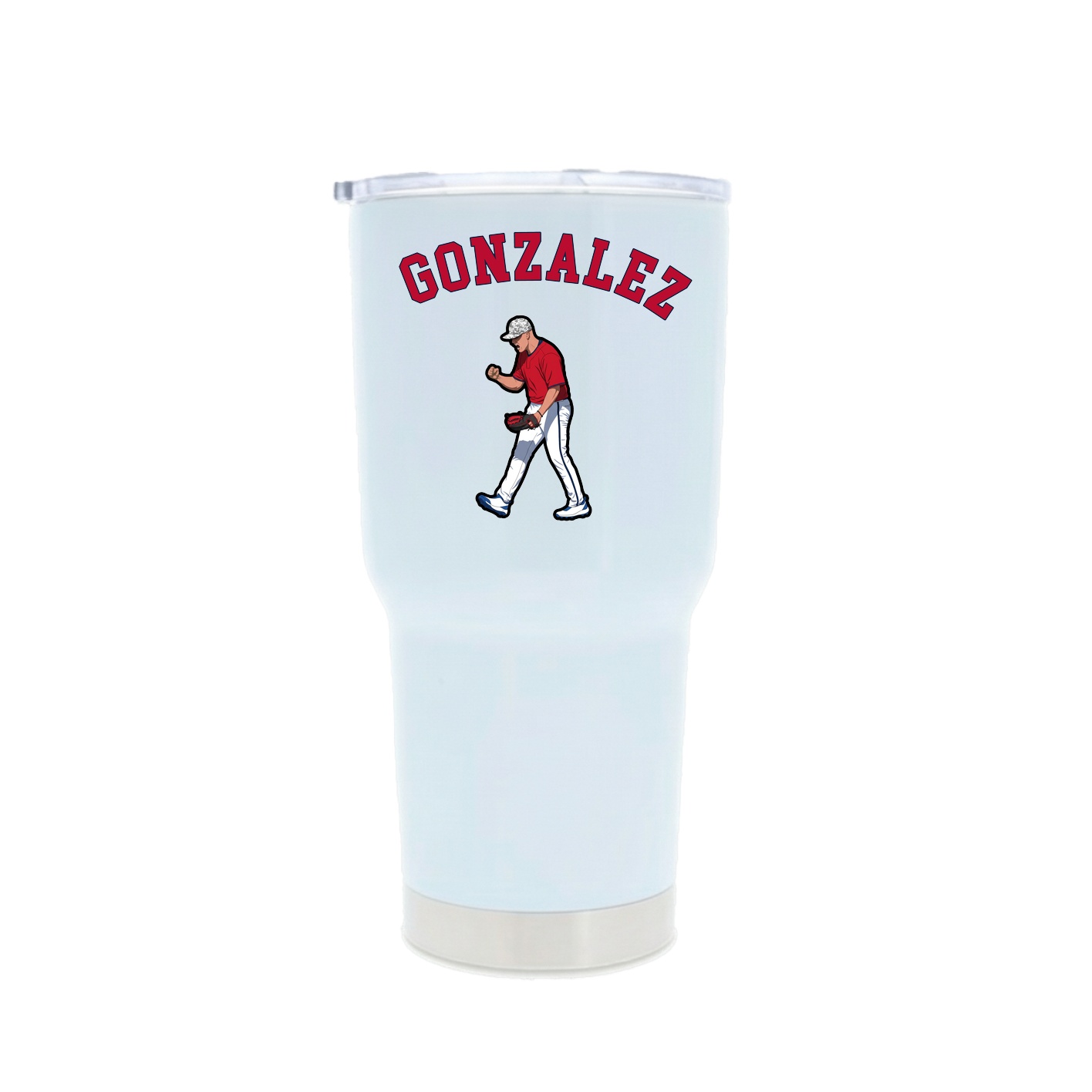 30oz Stainless Steel Tumbler — Shirsey Arch in White