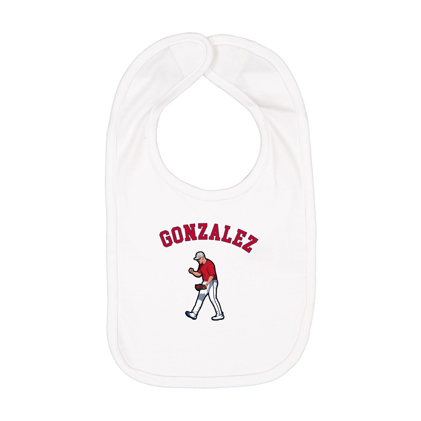 Infant Bib — Shirsey Arch in White