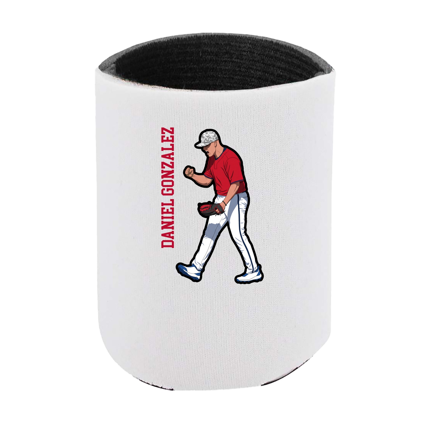 Can Holder — Name Vertical in White